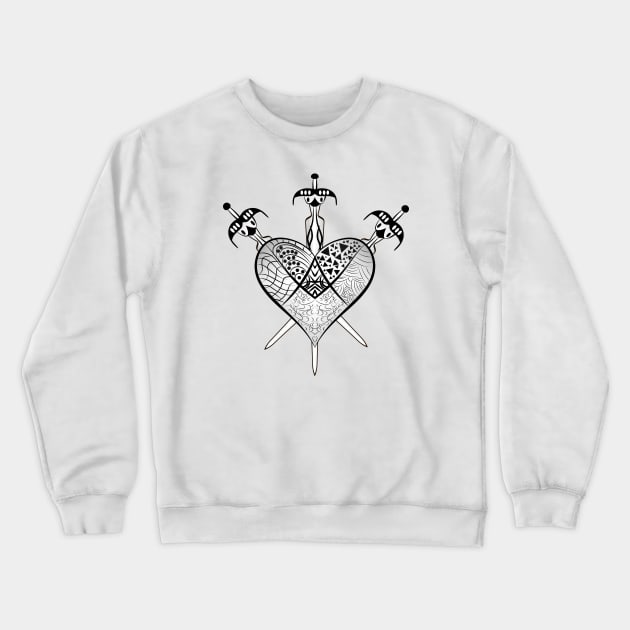 zentangle heart Crewneck Sweatshirt by tiver